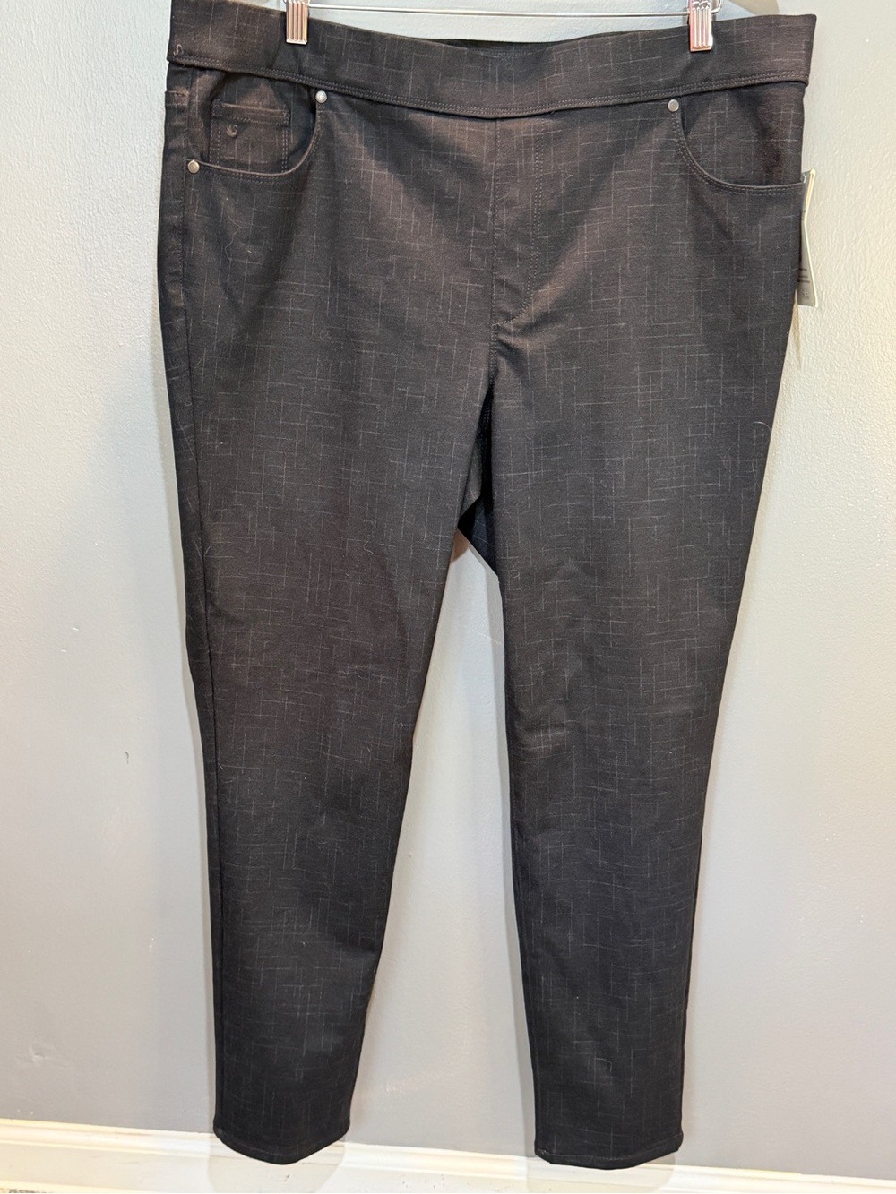 GLORIA VANDERBILT CHARCOAL SLIM FIT TROUSERS SZ 20W NWT